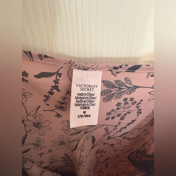 Victoria’s Secret Y2K Slip Dress | Women’s M | Blush Pink Floral with Grey Lace - Picture 9 of 11